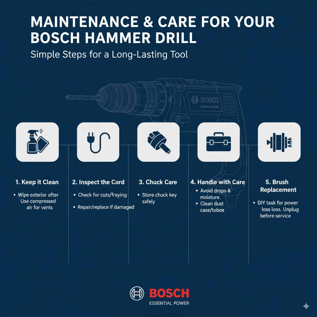 Maintenance and Care for Your Bosch Hammer Drill