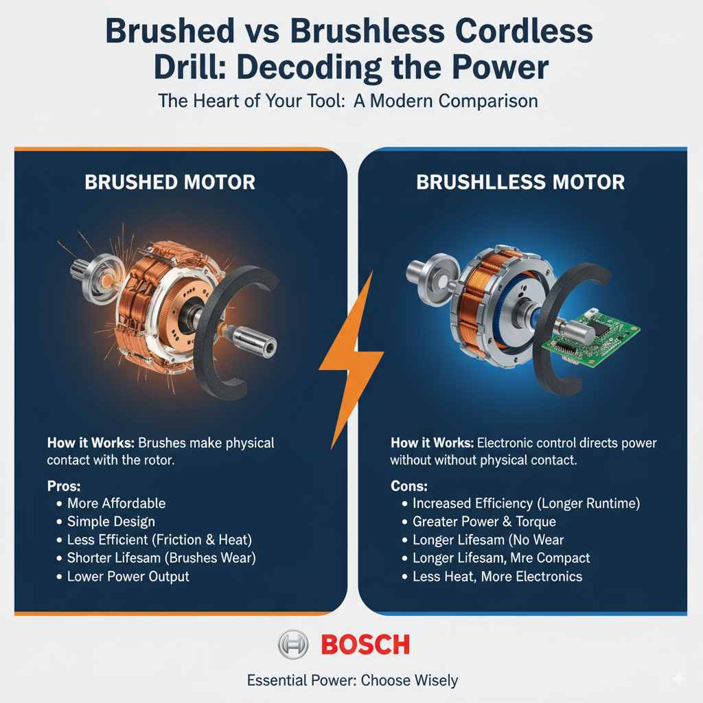 Brushed vs Brushless Cordless Drill