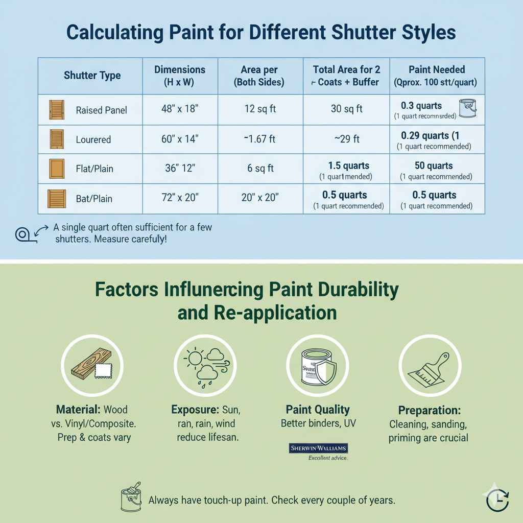 Calculating Paint for Different Shutter Styles