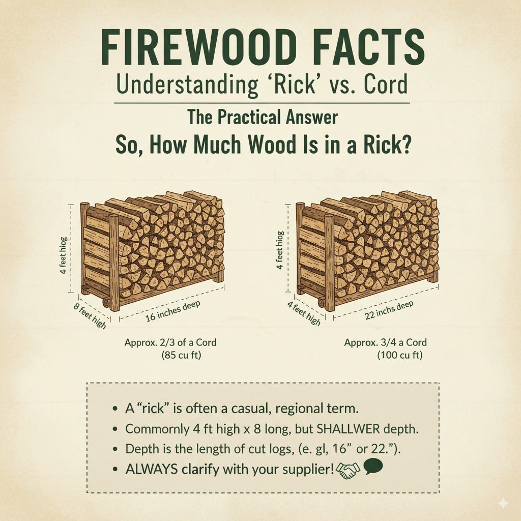 What Are the Measurements of a Rick of Firewood