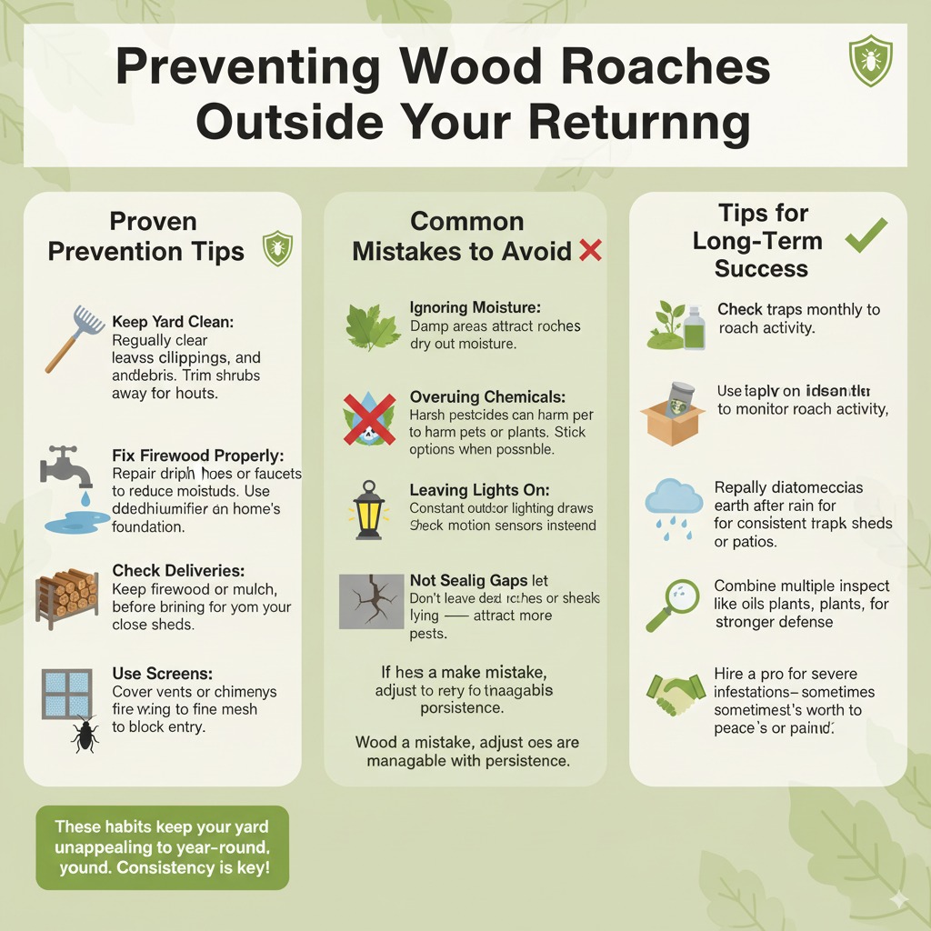Preventing Wood Roaches from Returning