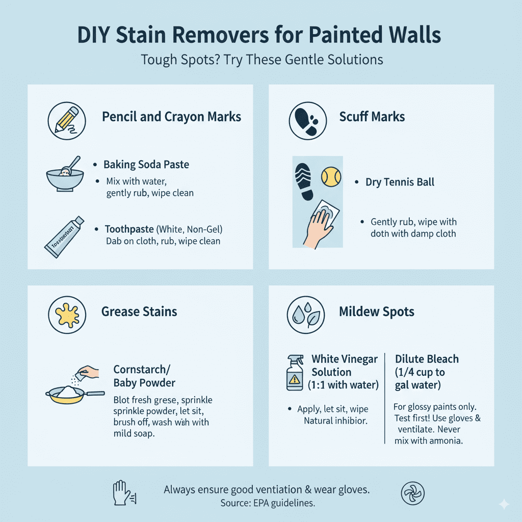 DIY Stain Removers for Painted Walls