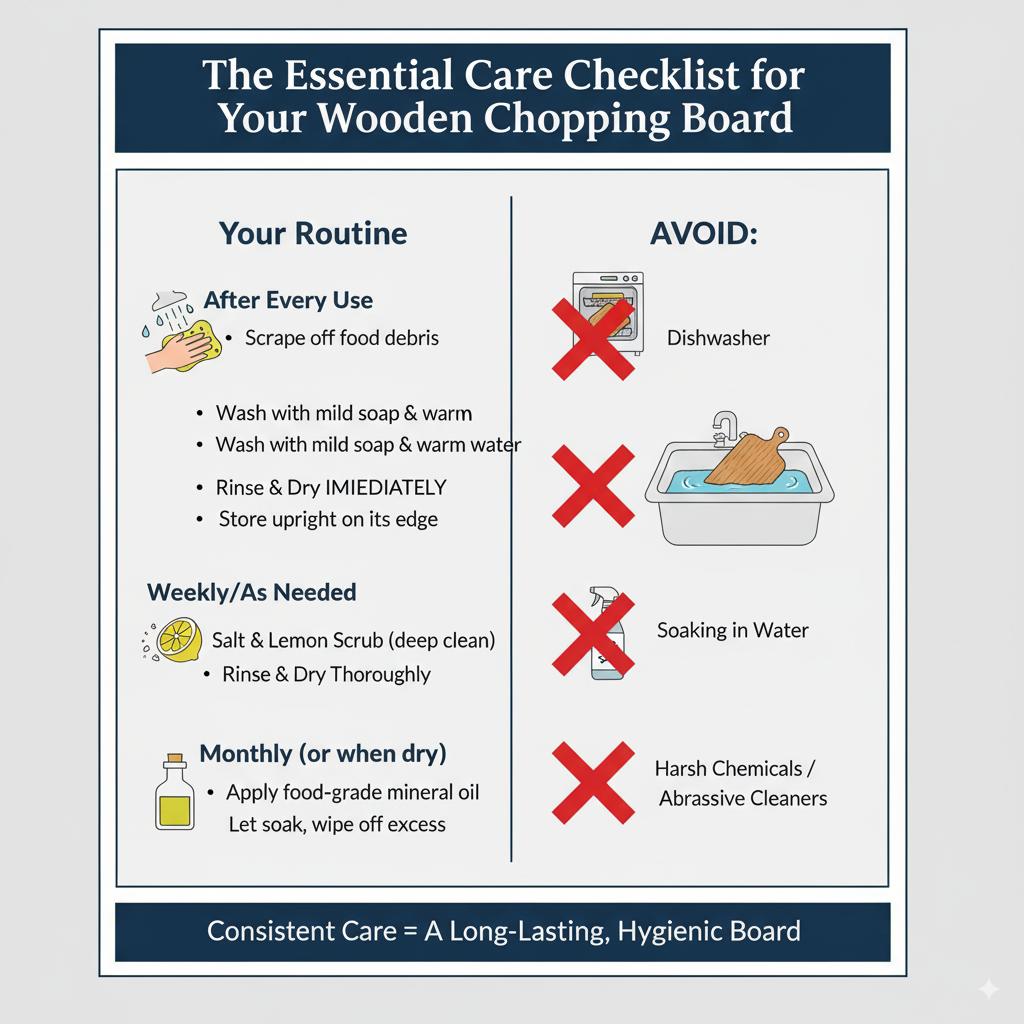 The Essential Care Checklist for Your Wooden Chopping Board