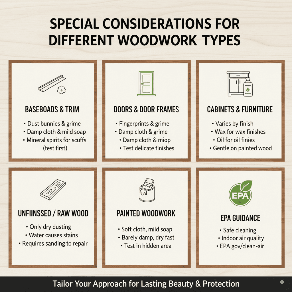 Special Considerations for Different Woodwork Types