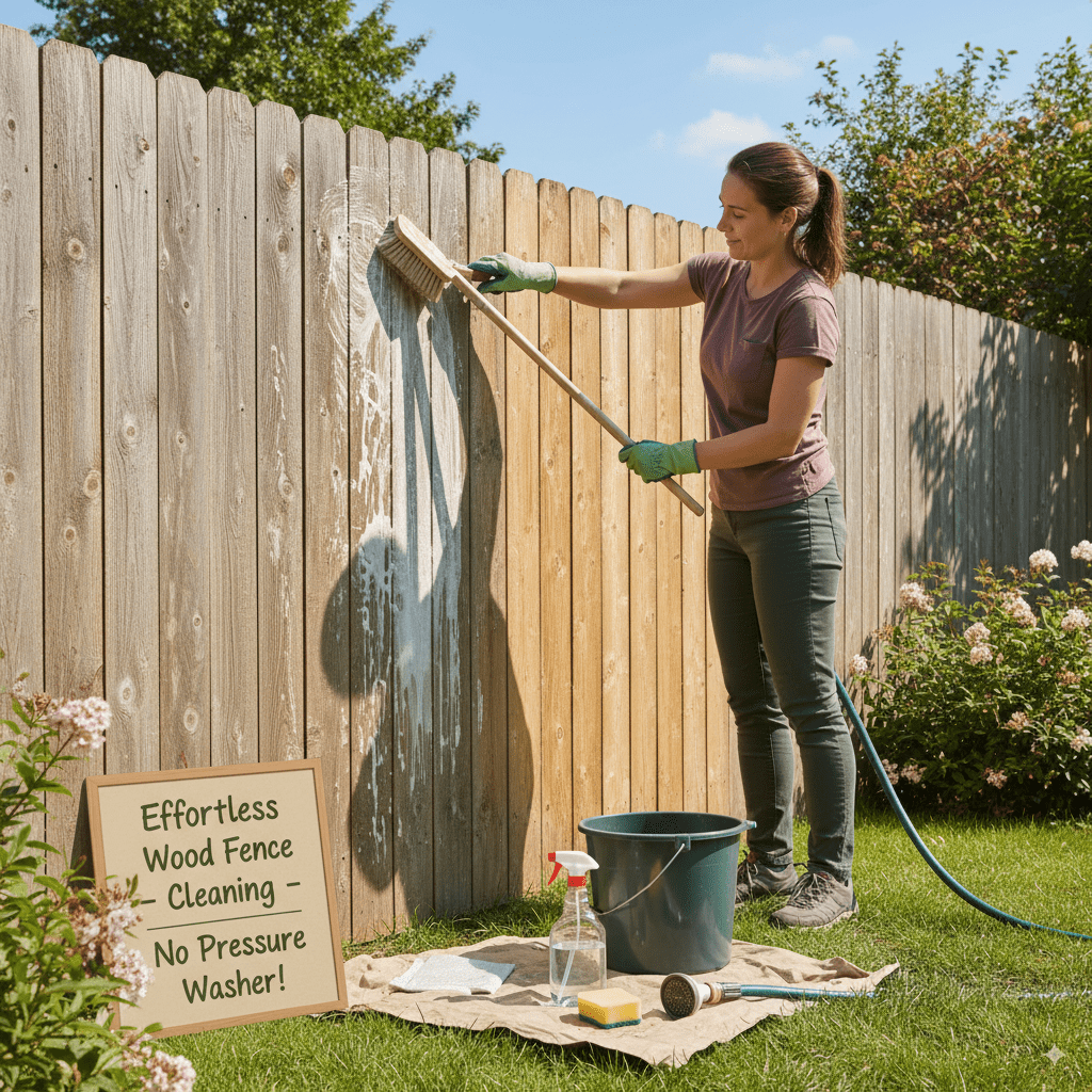 How to Clean Wood Fence Without Pressure Washer Effortlessly