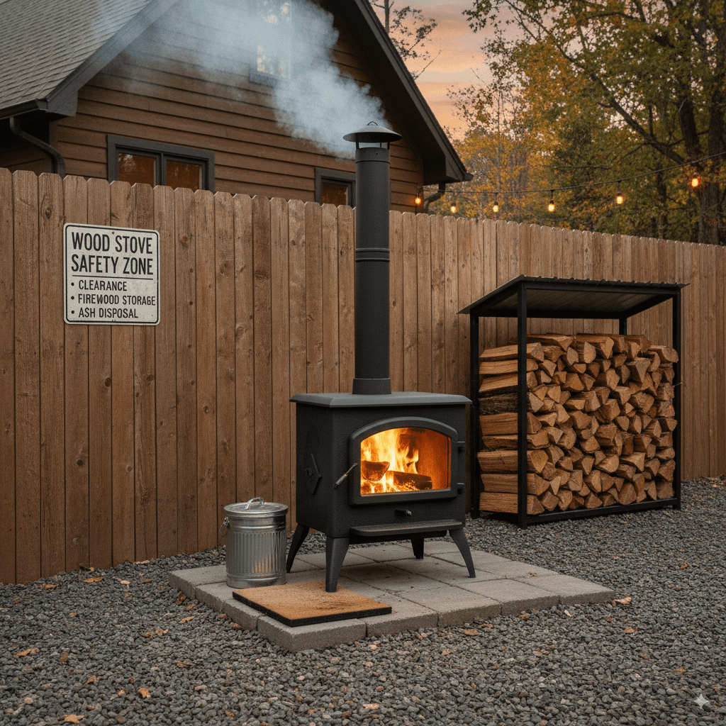 Wood Stoves Outside House