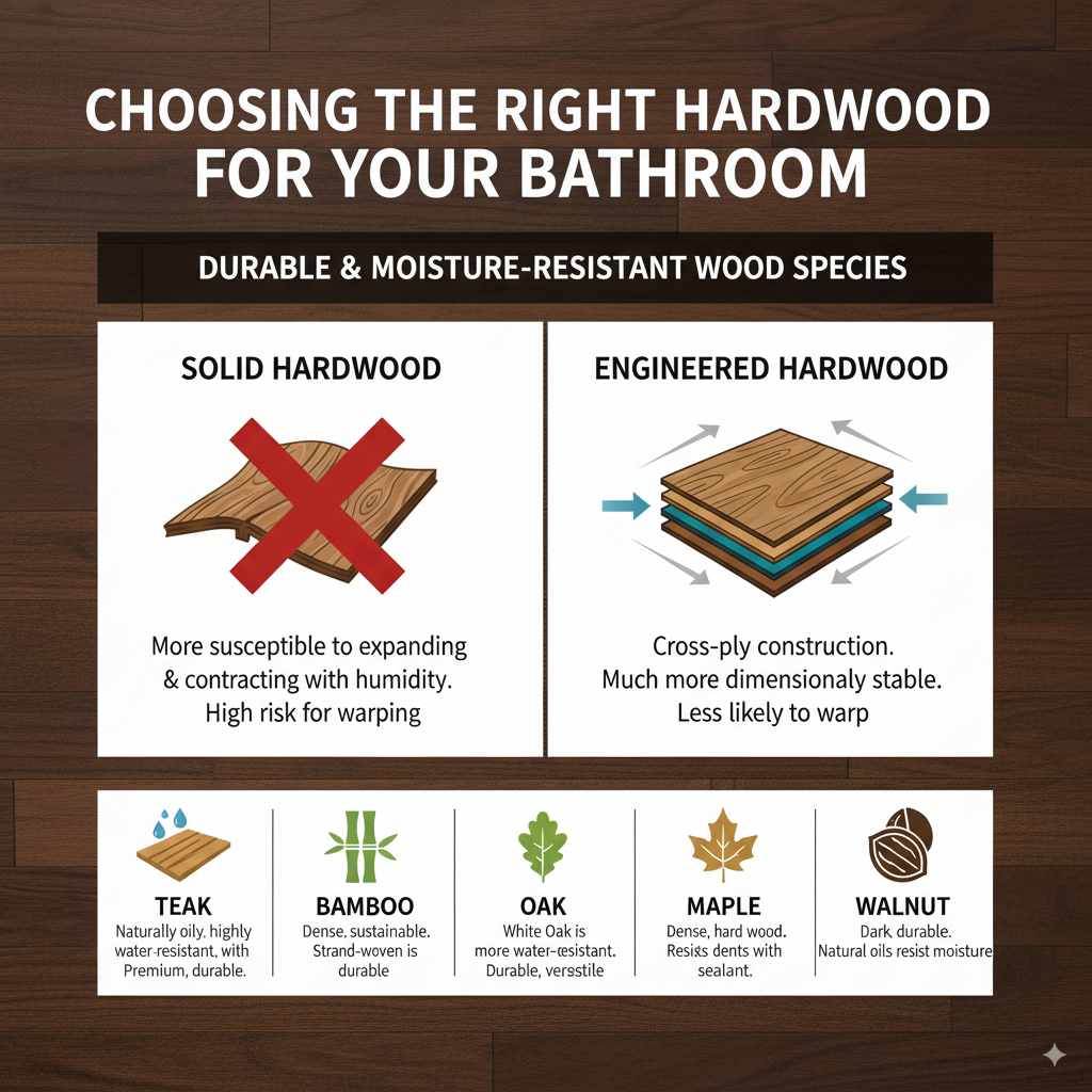 Choosing the Right Hardwood for Your Bathroom