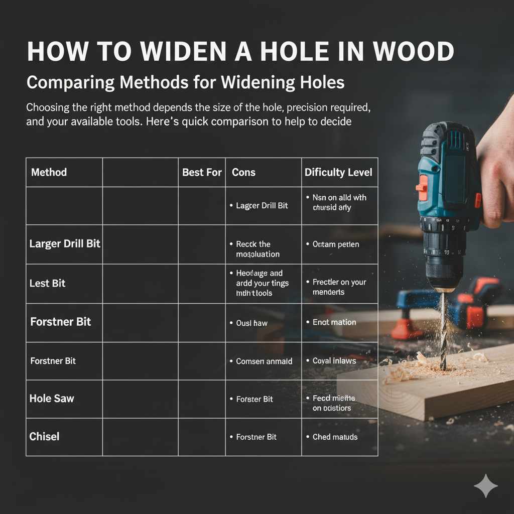 Comparing Methods for Widening Holes