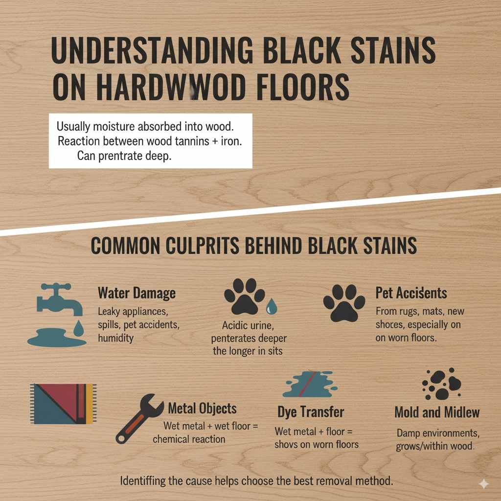 Understanding Black Stains on Hardwood Floors