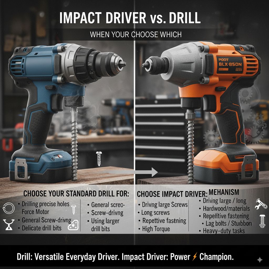 Impact Driver vs. Drill