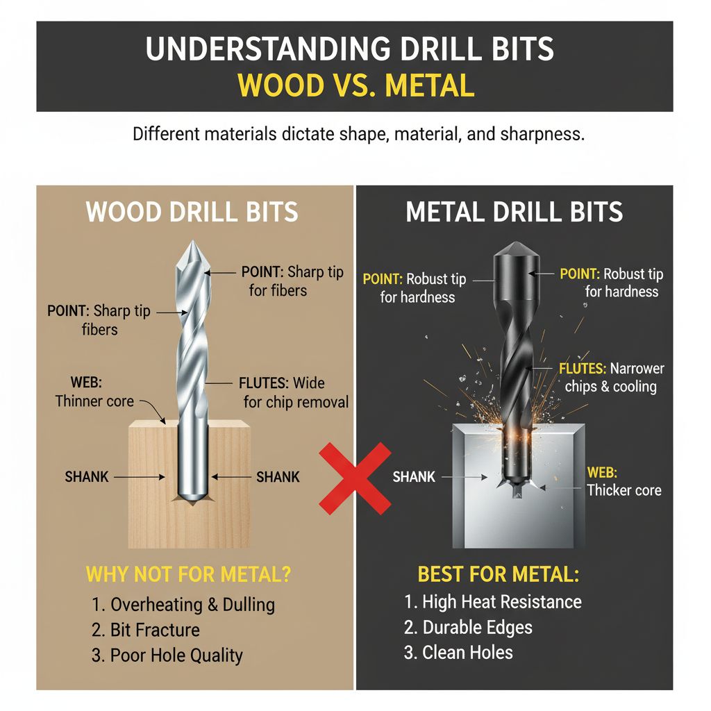 Understanding Drill Bits: Wood vs. Metal