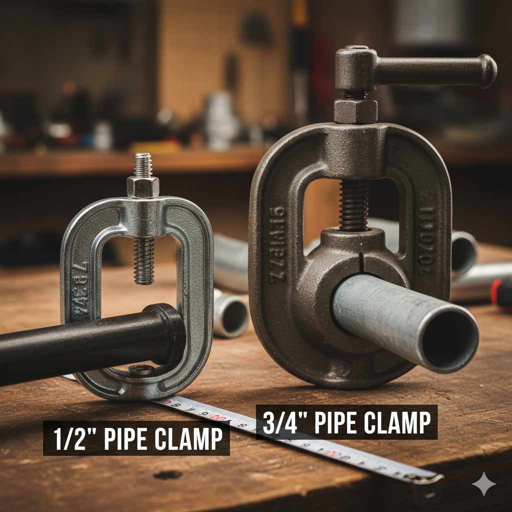 1/2 vs 3/4 Pipe Clamps