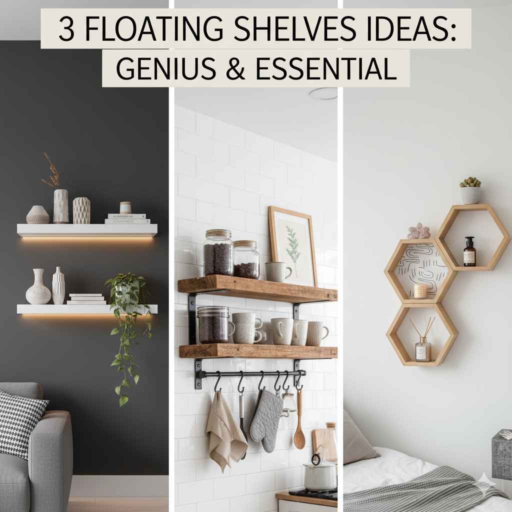 3 Floating Shelves Ideas