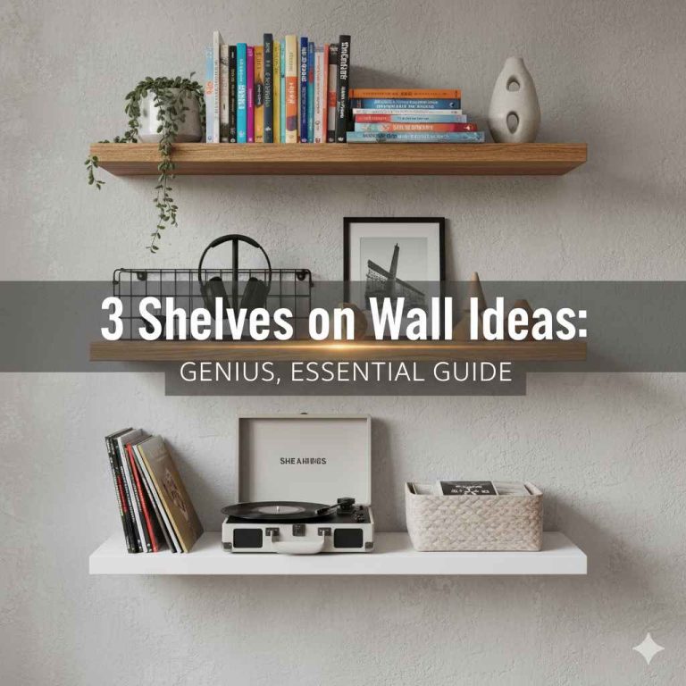3 Shelves on Wall Ideas