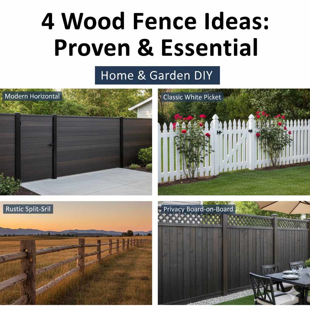 4 Wood Fence Ideas