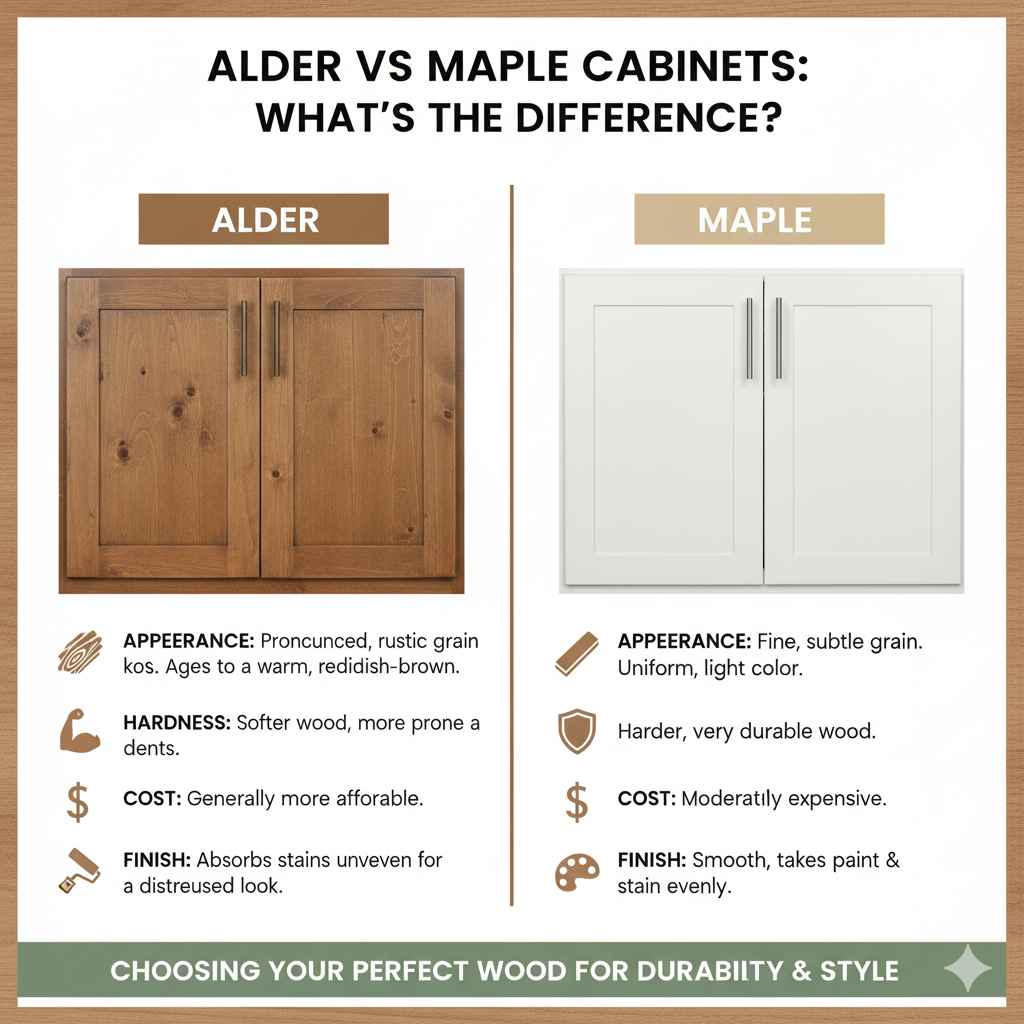 Alder vs Maple Cabinets