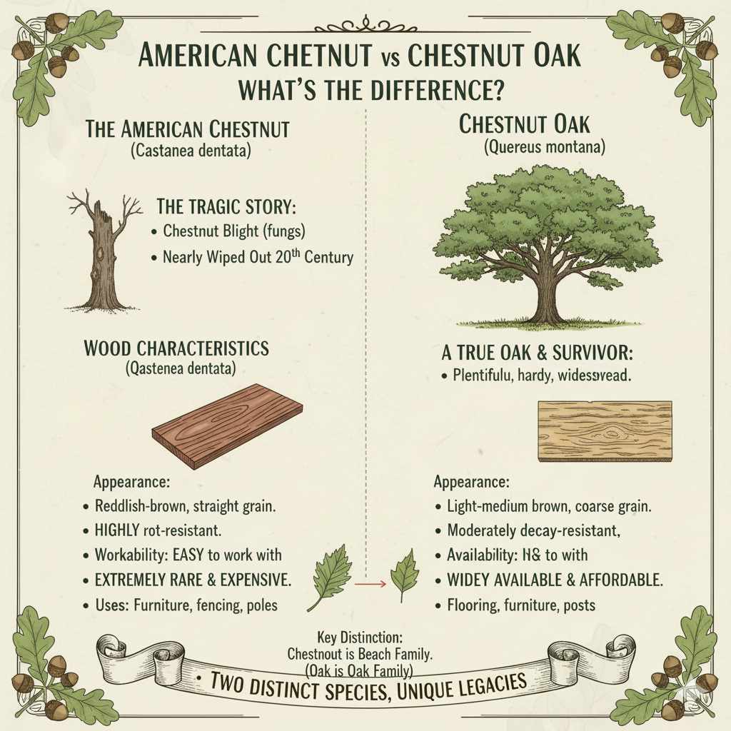 American Chestnut vs Chestnut Oak