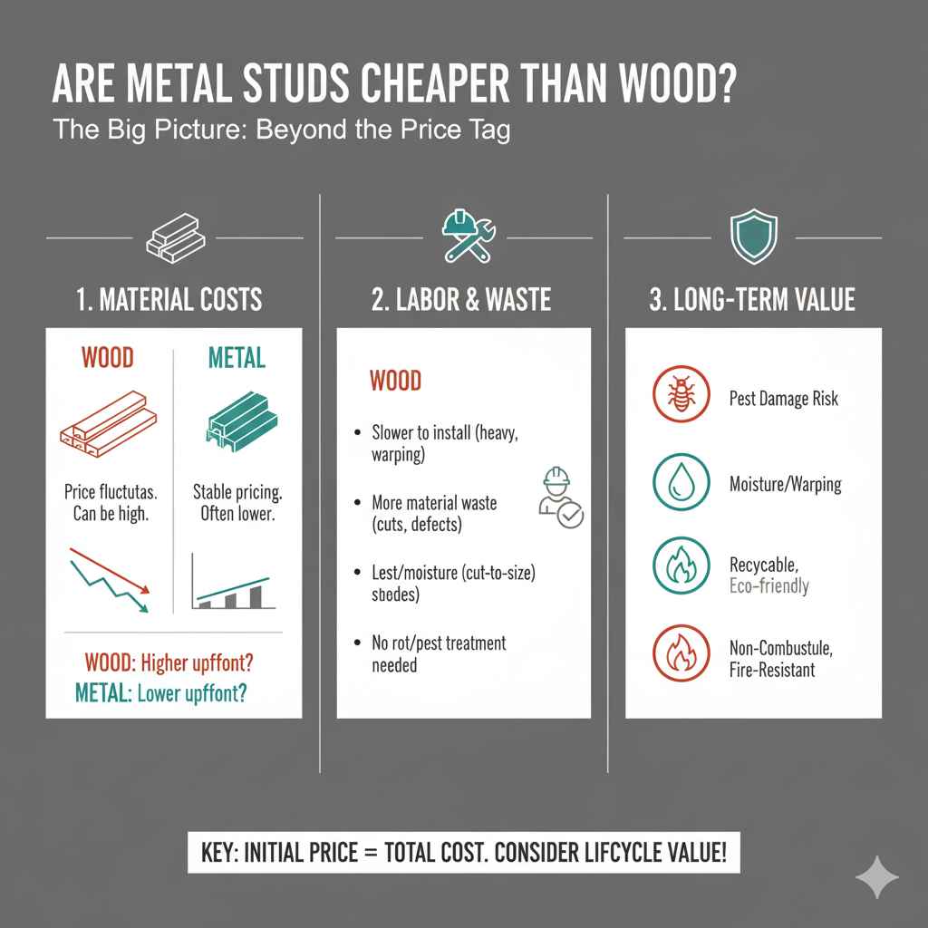 Are Metal Studs Cheaper Than Wood