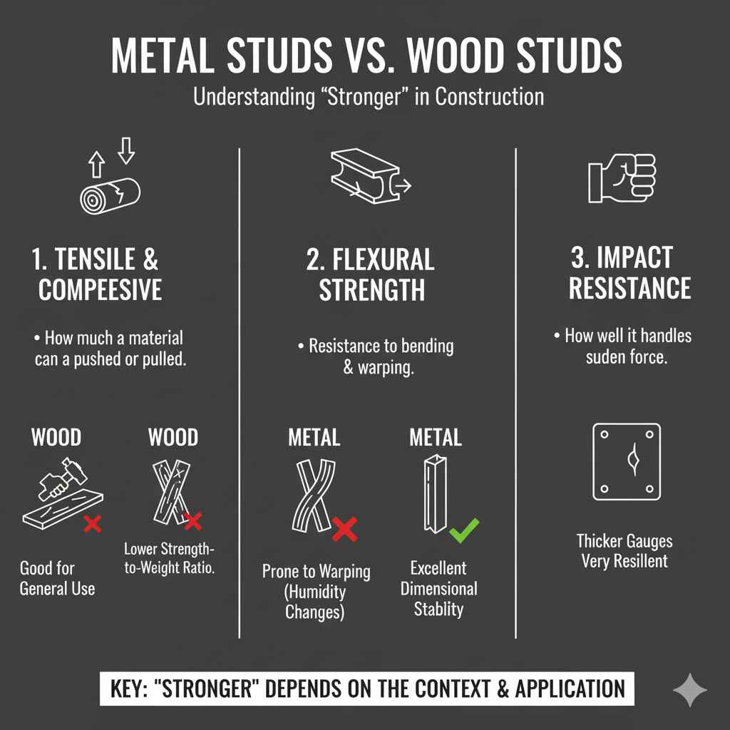 Metal Studs vs. Wood Studs