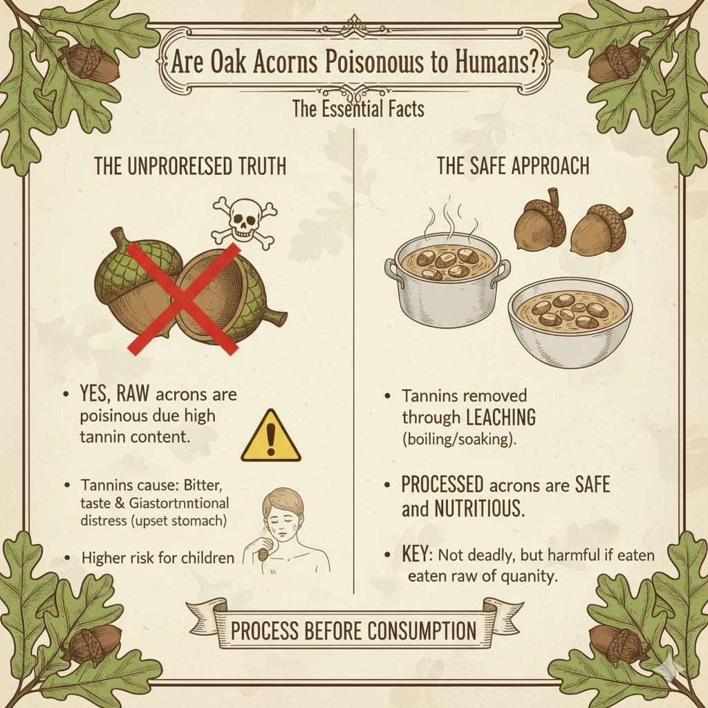 Are Oak Acorns Poisonous to Humans