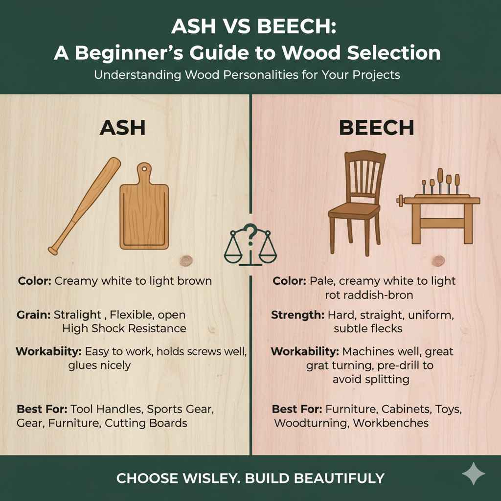 Ash vs Beech: A Beginner's Guide to Wood Selection