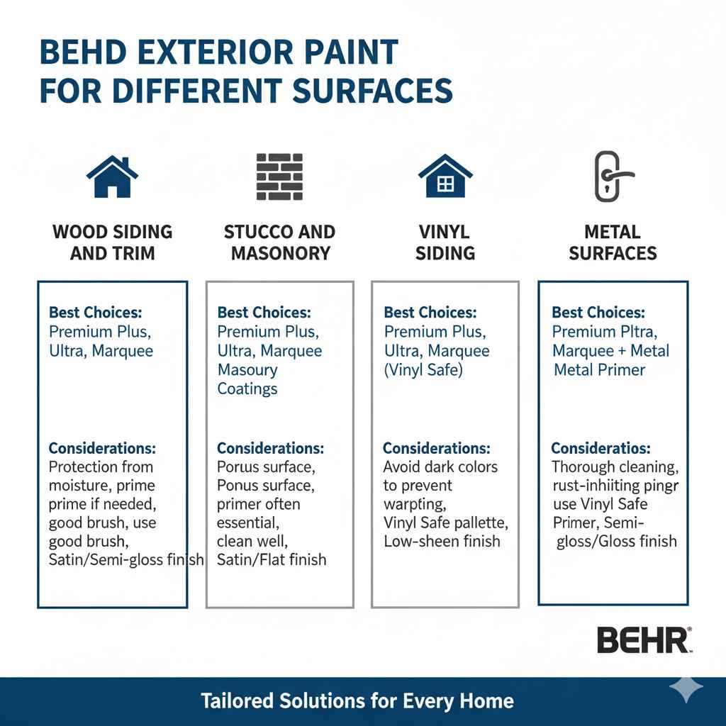 Behr Exterior Paint for Different Surfaces