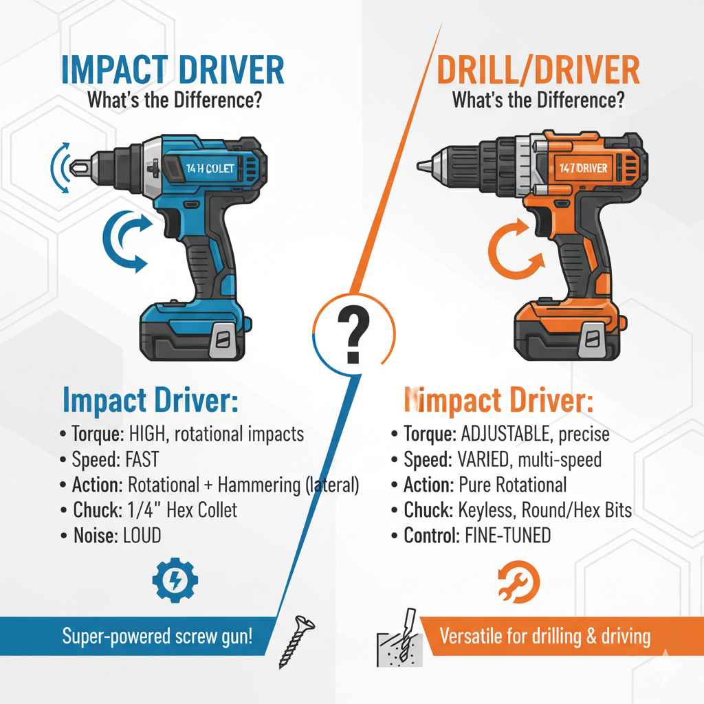 Impact Driver vs. Drill