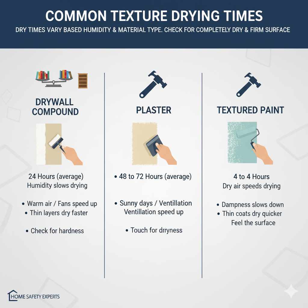 Common Texture Drying Times
