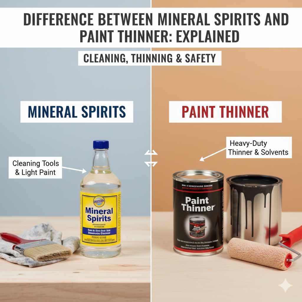 Difference between Mineral Spirits And Paint Thinner