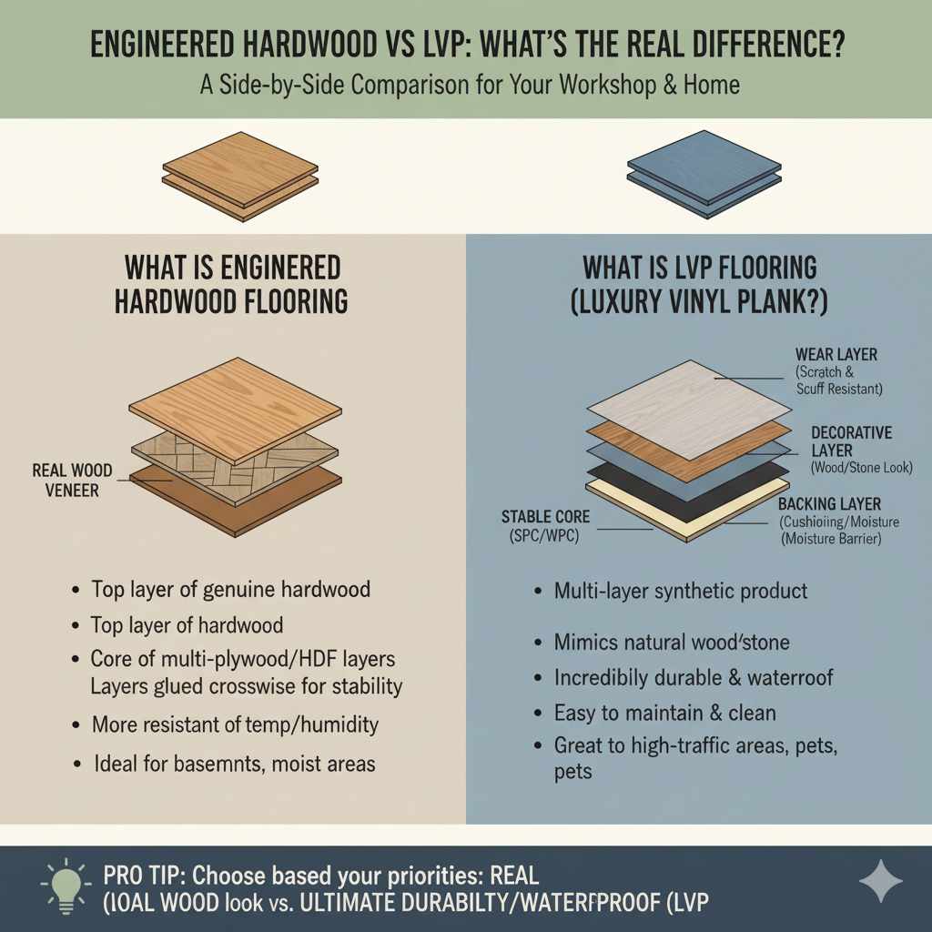 Engineered Hardwood vs LVP