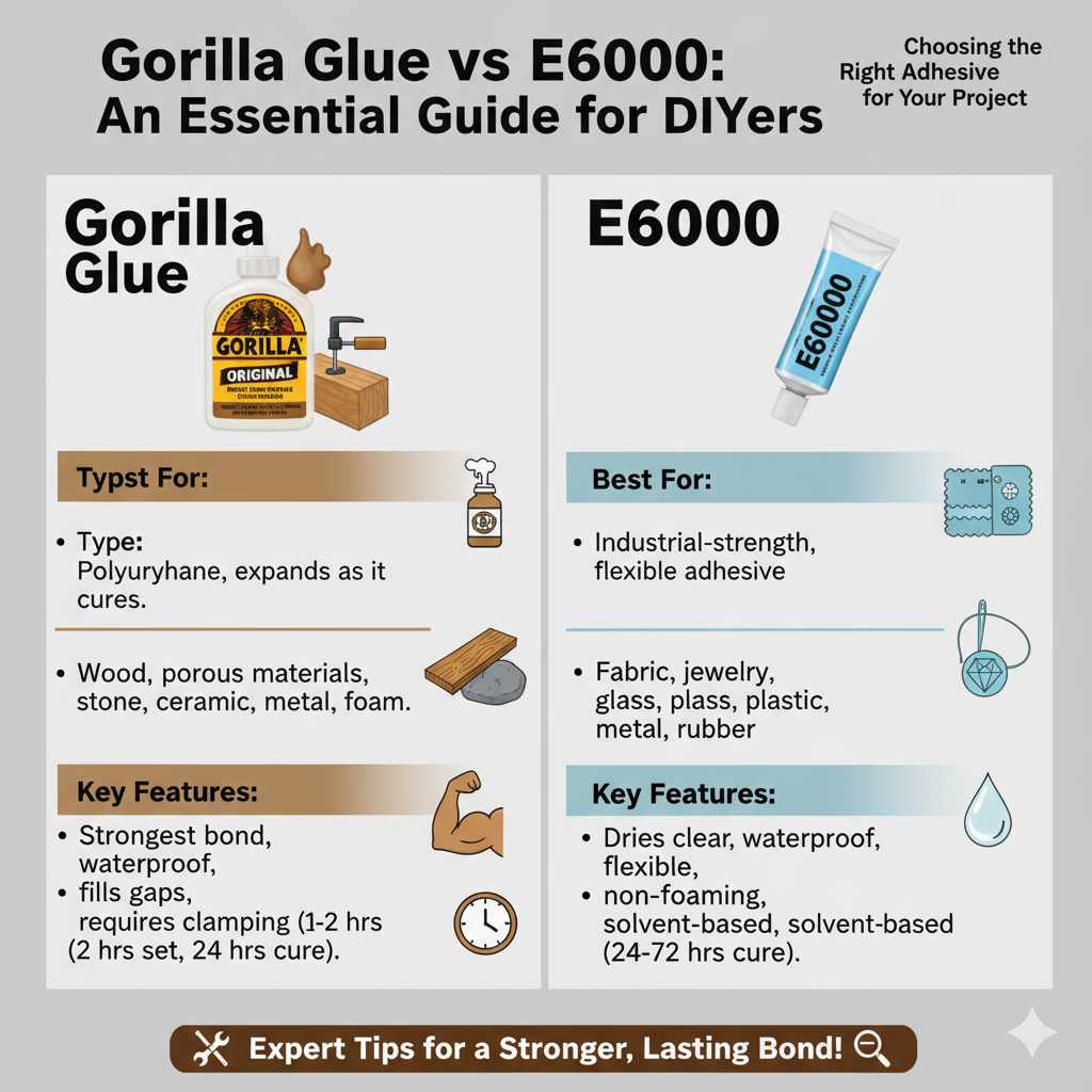 Gorilla Glue vs E6000