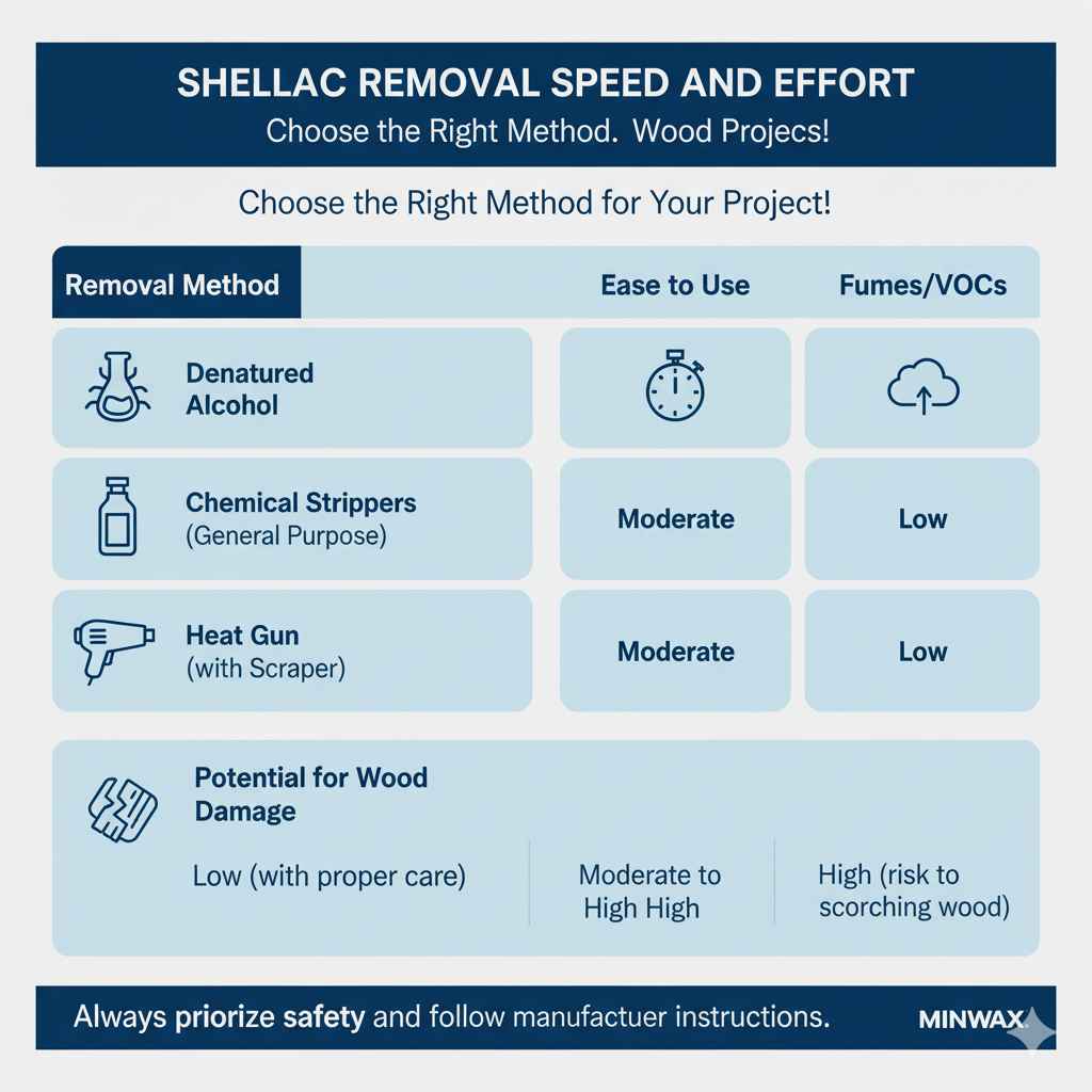 Shellac Removal Speed and Effort