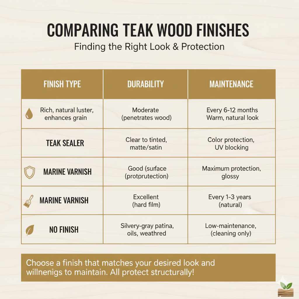 Comparing Teak Wood Finishes