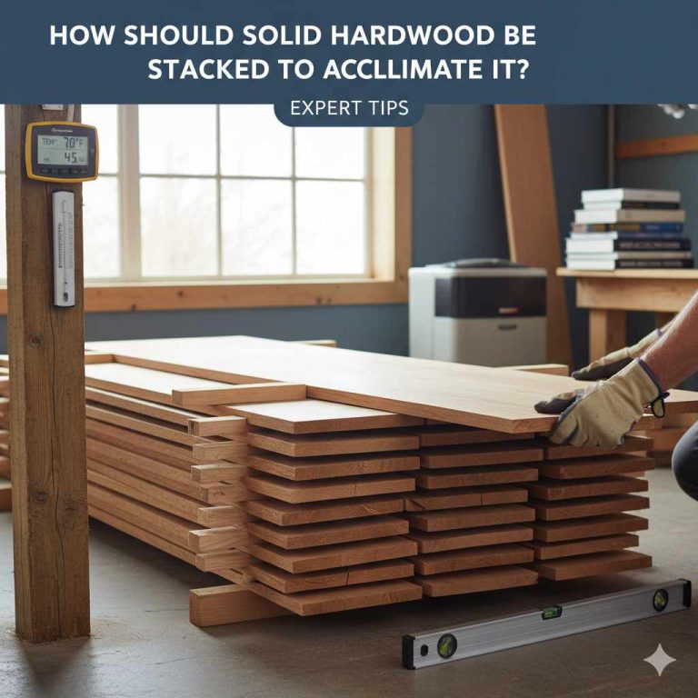 How Should Solid Hardwood Be Stacked to Addlimate It