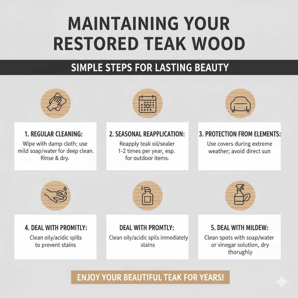 Maintaining Your Restored Teak Wood