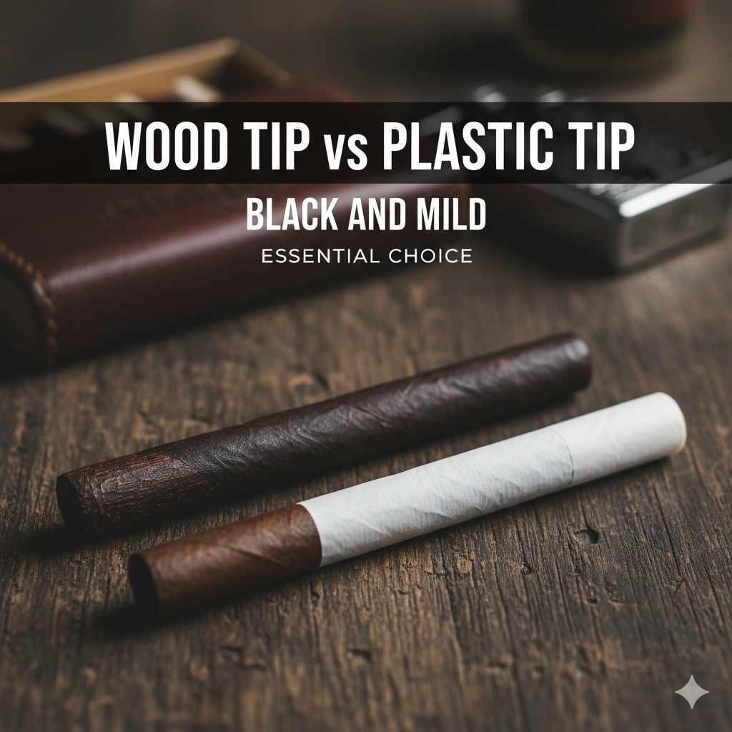 Wood Tip vs Plastic Tip Black and Mild