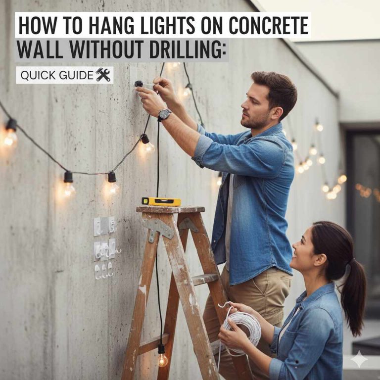 How to Hang Lights on Concrete Wall Without Drilling