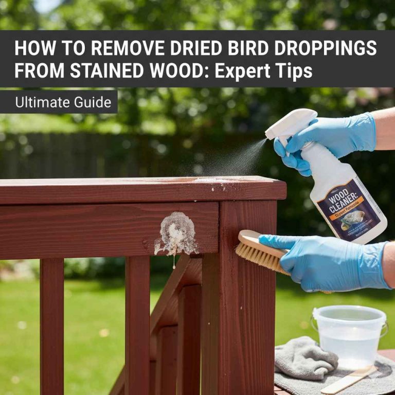 How to Remove Dried Bird Droppings from Stained Wood