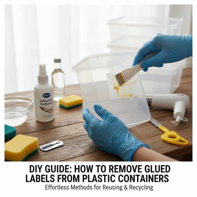 How to Remove Glued Labels from Plastic Containers