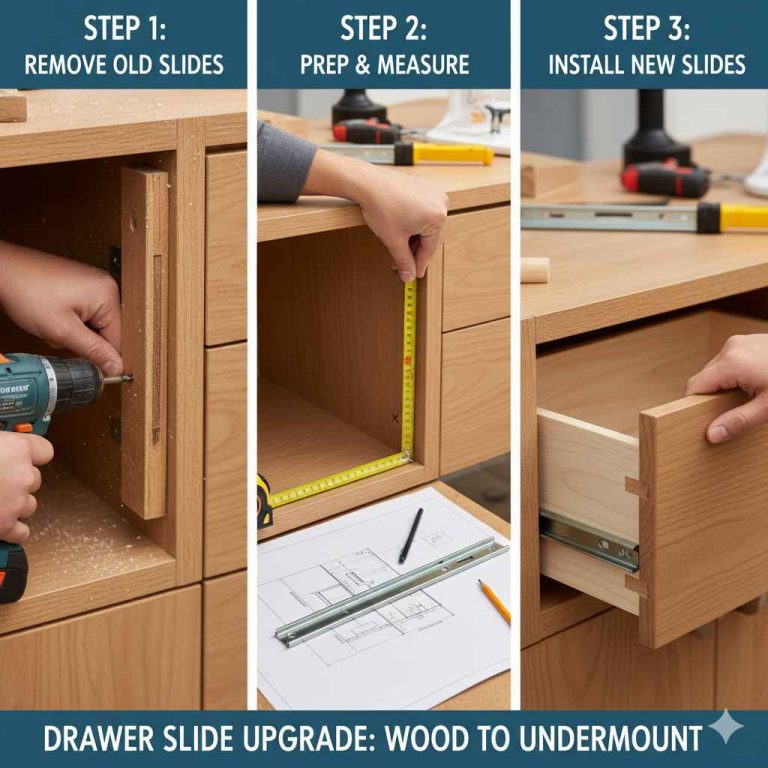 How to Replace Wooden Drawer Slides With Undermount