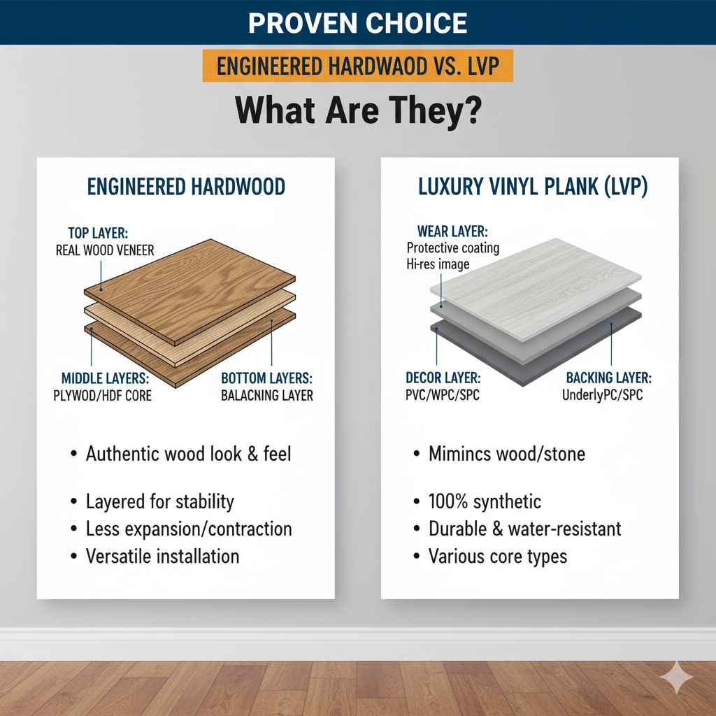 Engineered Hardwood vs. LVP