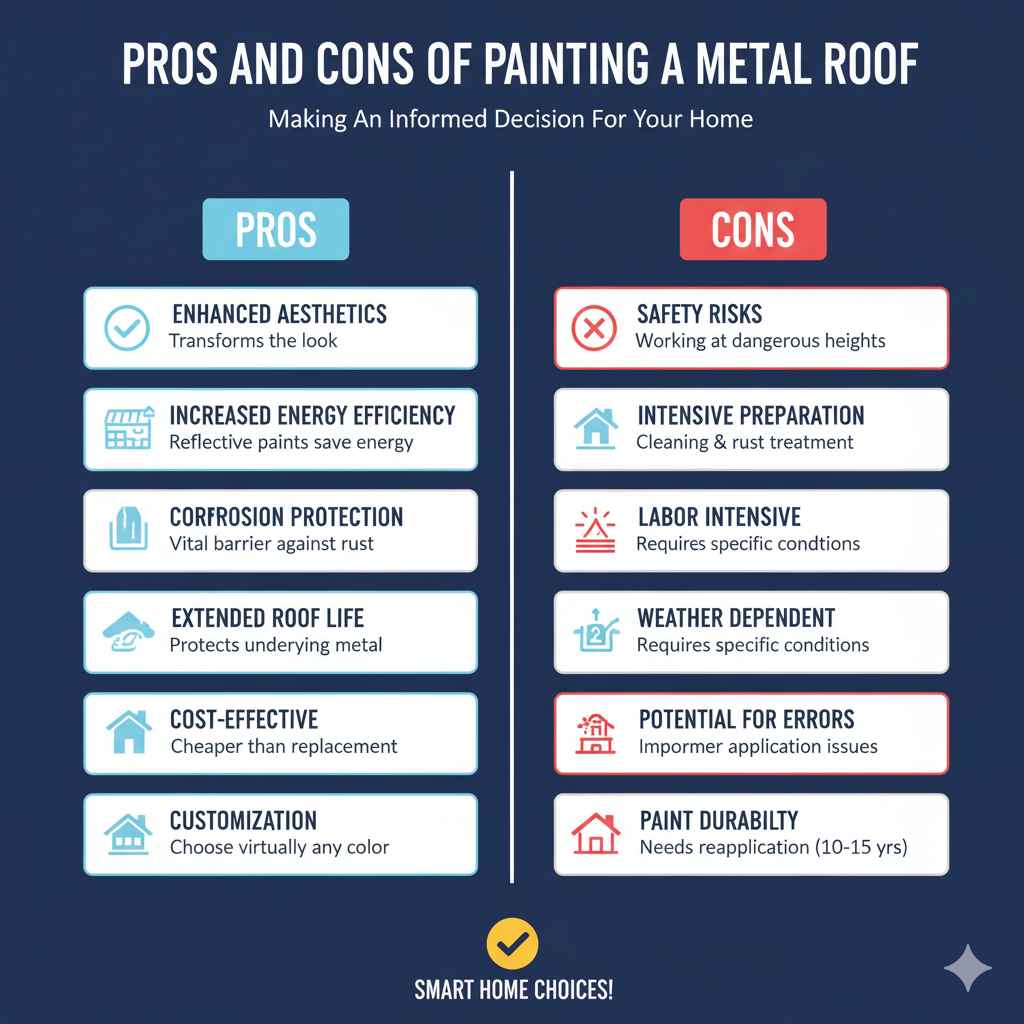 Pros and Cons of Painting a Metal Roof
