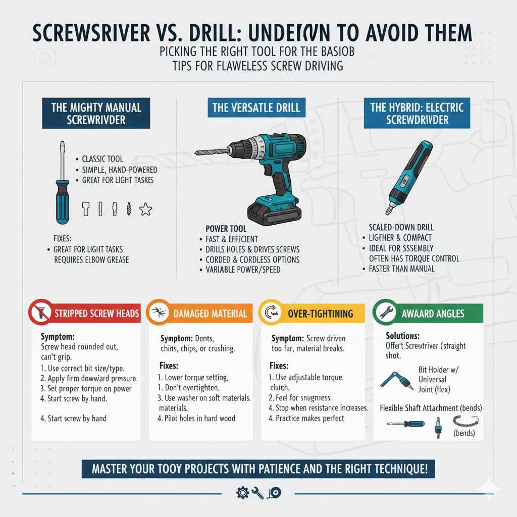 Screwdriver vs. Drill