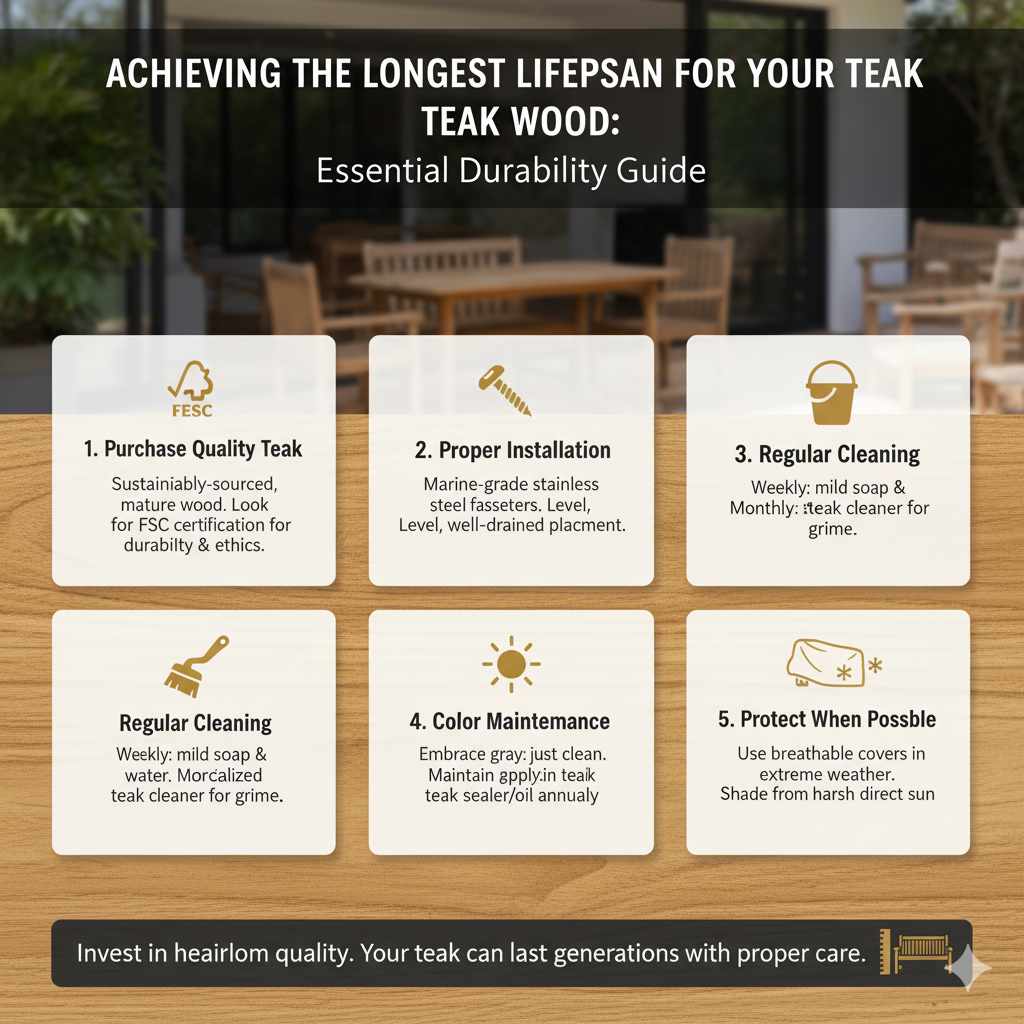 Achieving the Longest Lifespan for Your Teak Wood