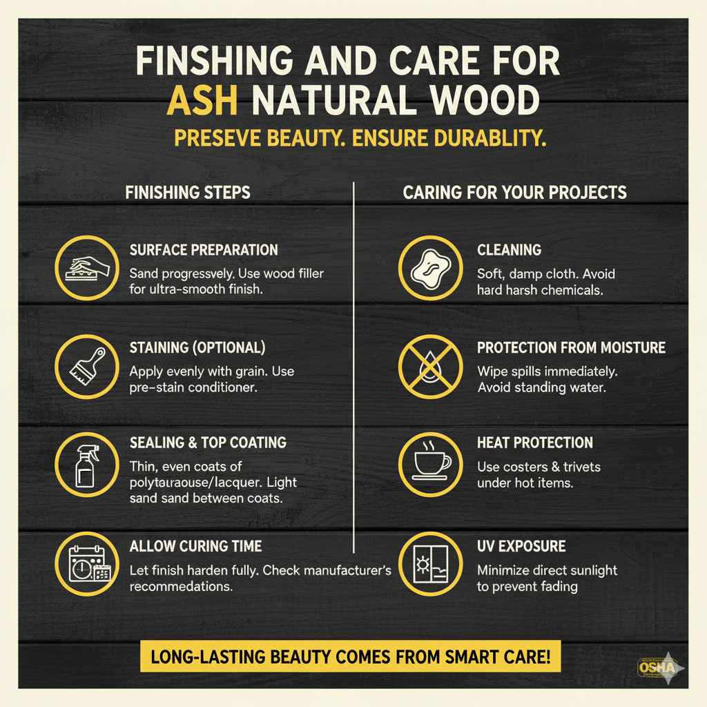Finishing and Care for Ash Natural Wood