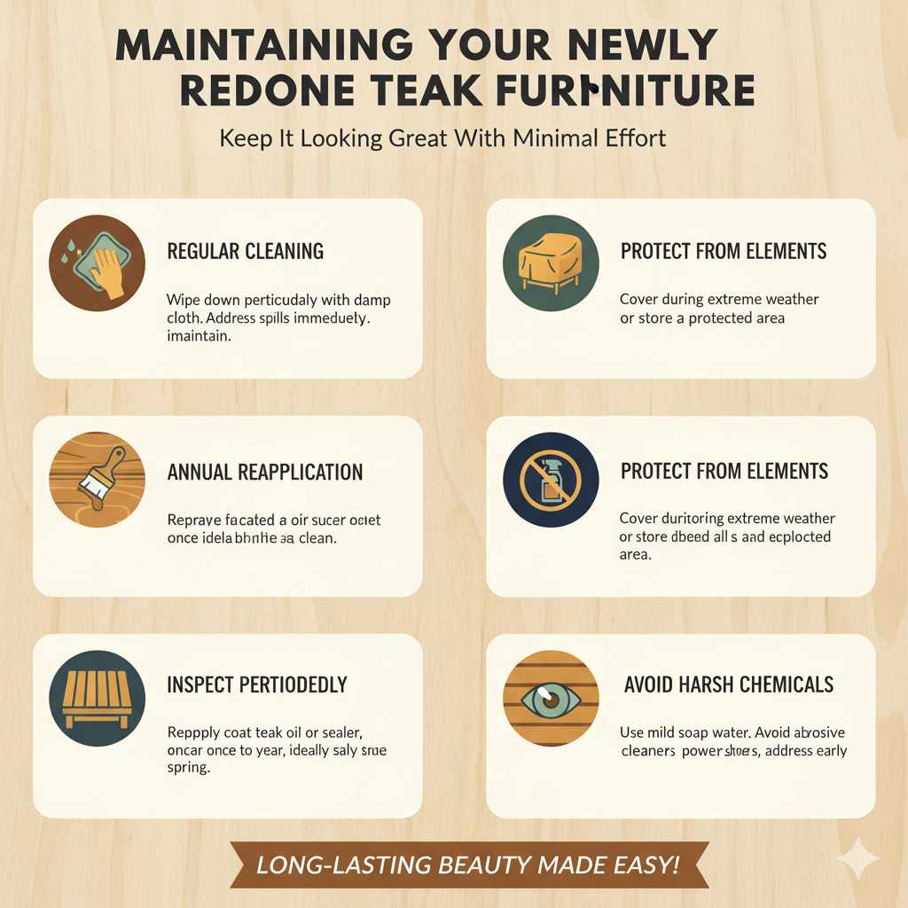 Maintaining Your Newly Redone Teak Furniture