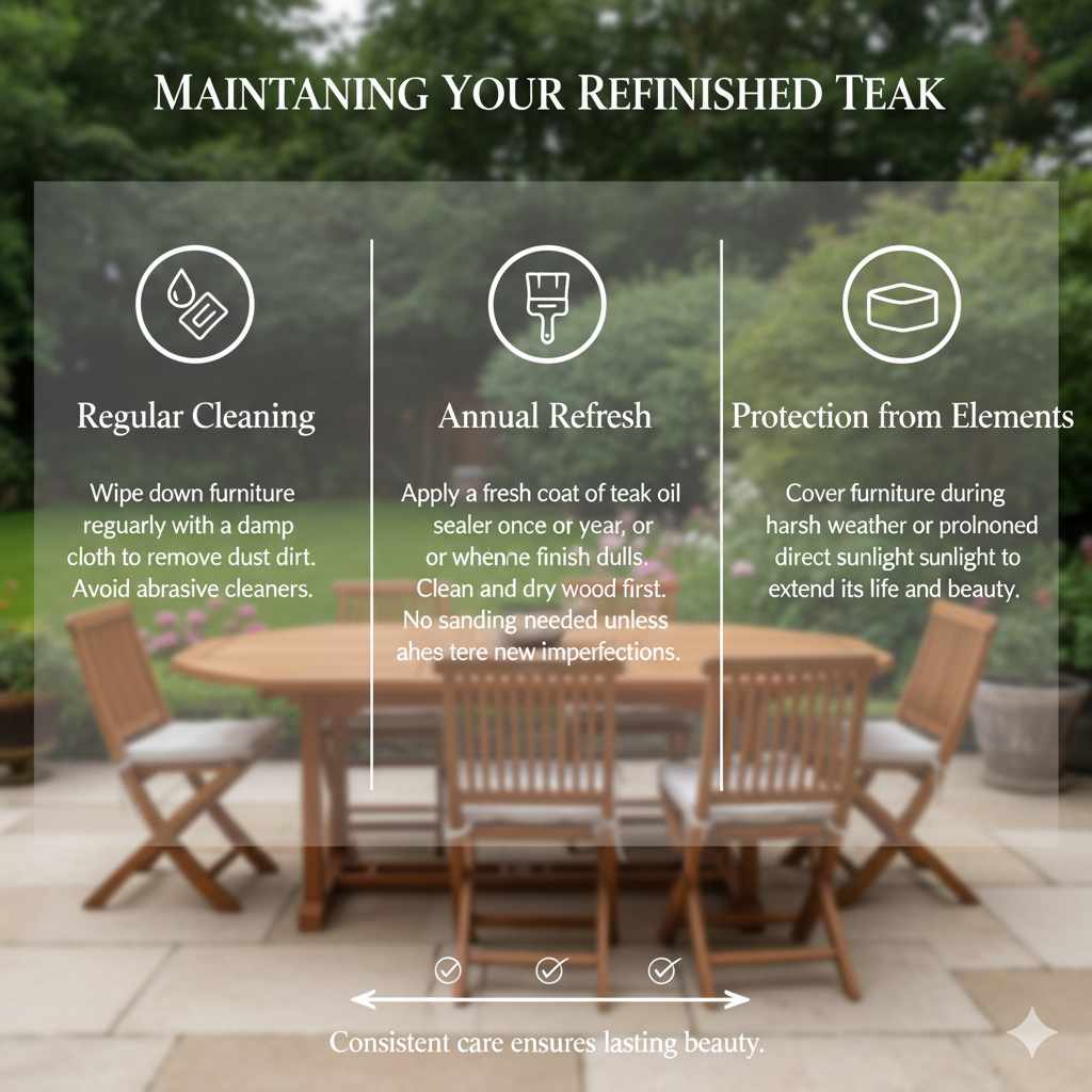 Maintaining Your Refinished Teak