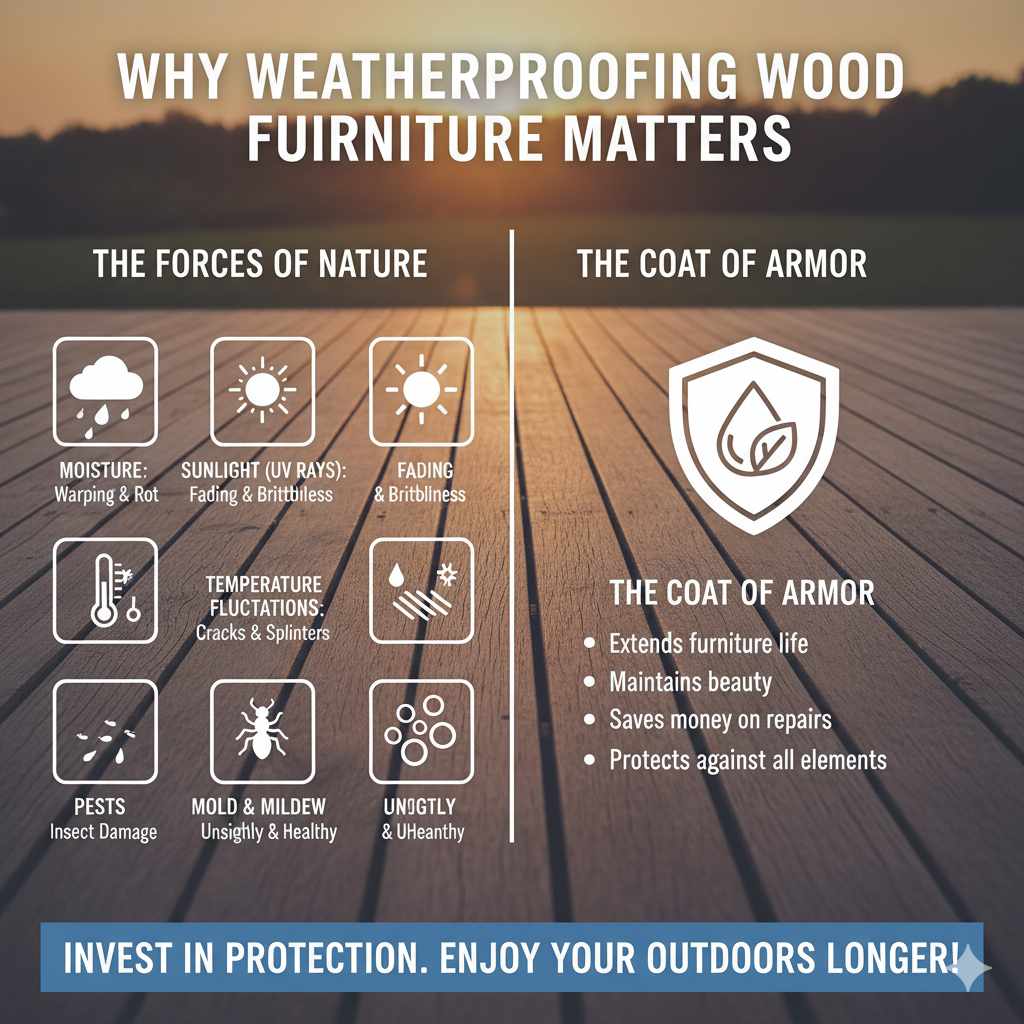 Why Weatherproofing Wood Furniture Matters
