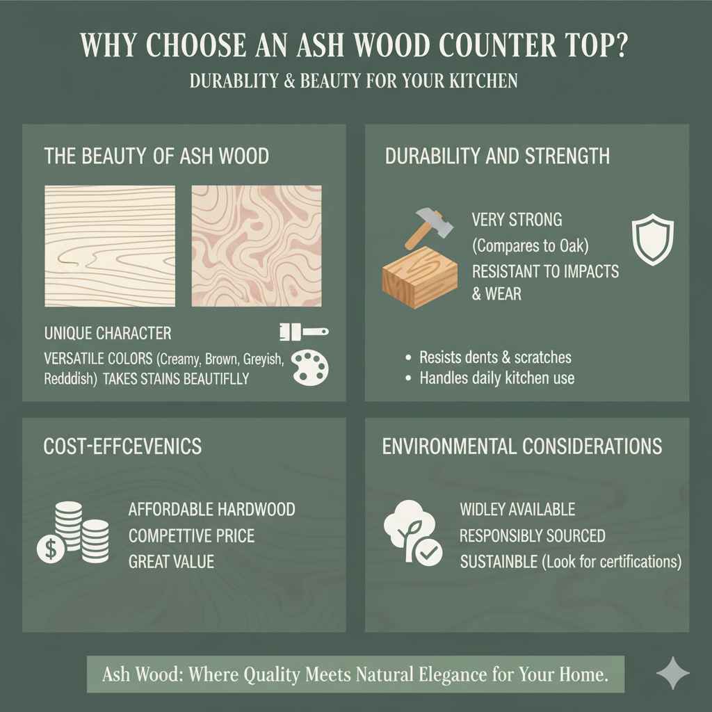 Why Choose an Ash Wood Counter Top?