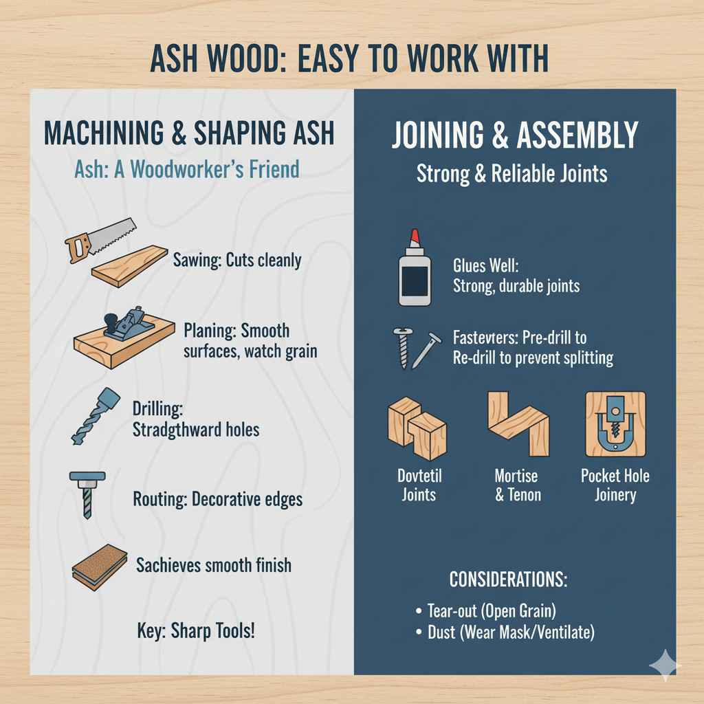 Ash Wood is Relatively Easy to Work With